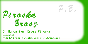 piroska brosz business card